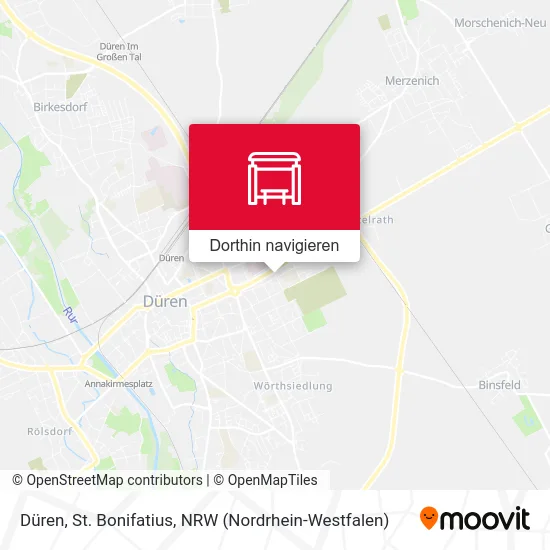 Düren, St. Bonifatius Karte