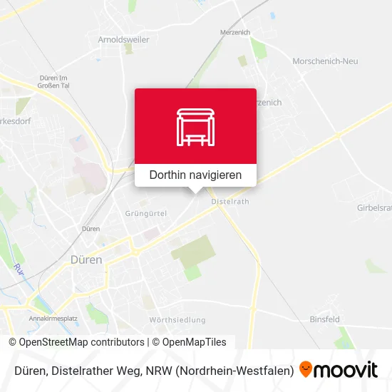 Düren, Distelrather Weg Karte