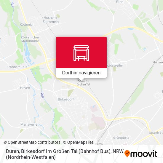 Düren, Birkesdorf Im Großen Tal (Bahnhof Bus) Karte