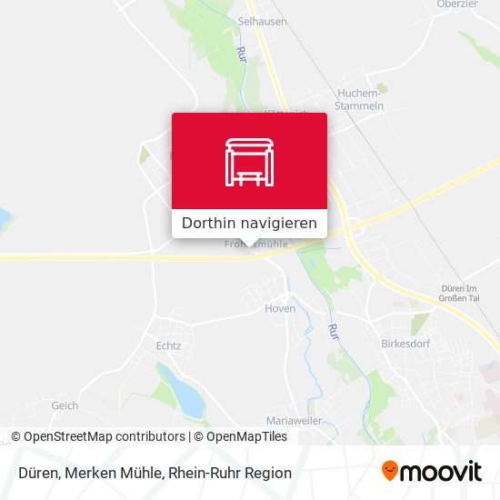 Düren, Merken Mühle Karte