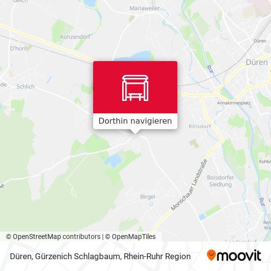 Düren, Gürzenich Schlagbaum Karte