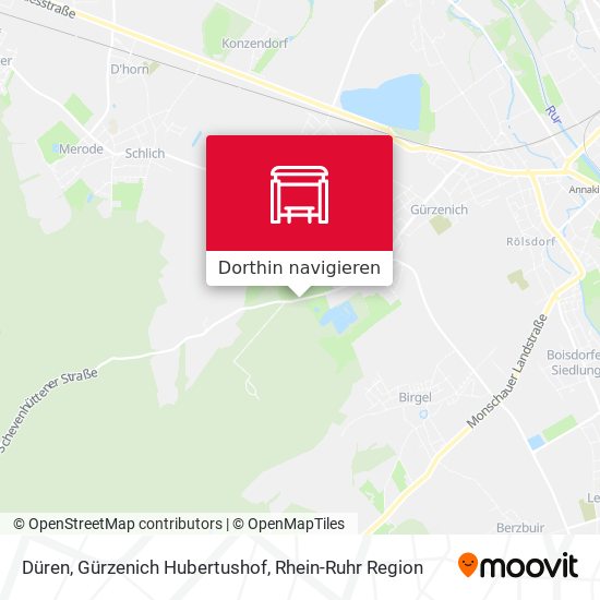 Düren, Gürzenich Hubertushof Karte