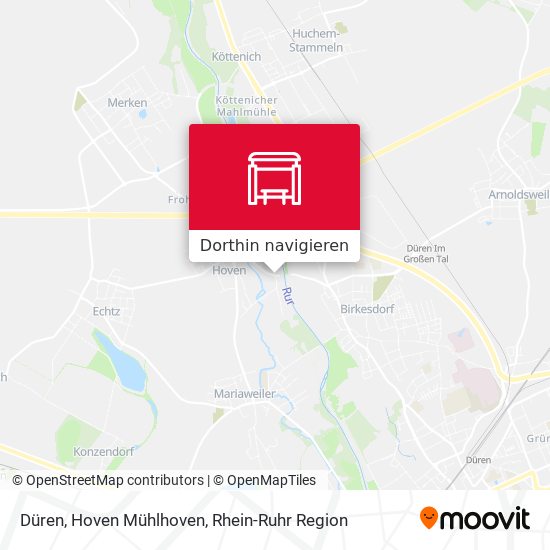 Düren, Hoven Mühlhoven Karte