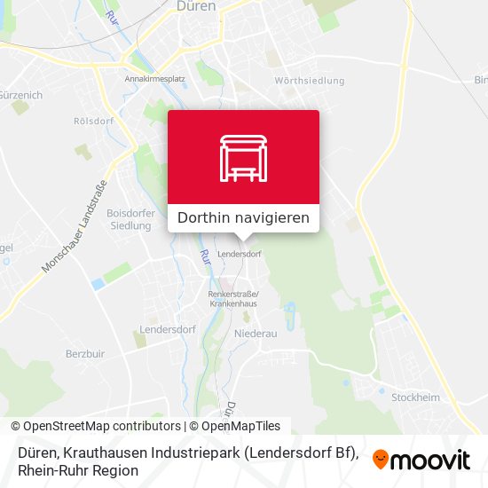 Düren, Krauthausen Industriepark (Lendersdorf Bf) Karte