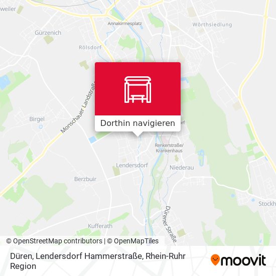 Düren, Lendersdorf Hammerstraße Karte