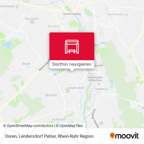Düren, Lendersdorf Pelzer Karte