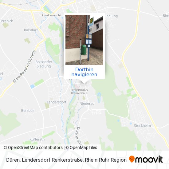 Düren, Lendersdorf Renkerstraße Karte