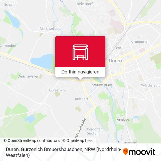 Düren, Gürzenich Breuershäuschen Karte