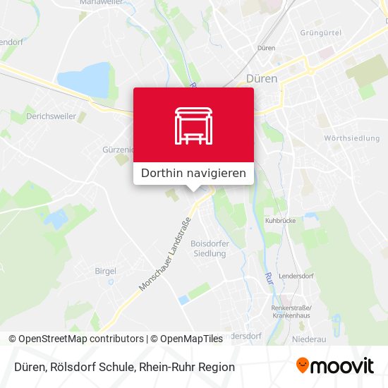 Düren, Rölsdorf Schule Karte