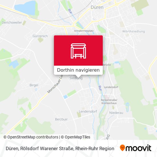 Düren, Rölsdorf Warener Straße Karte