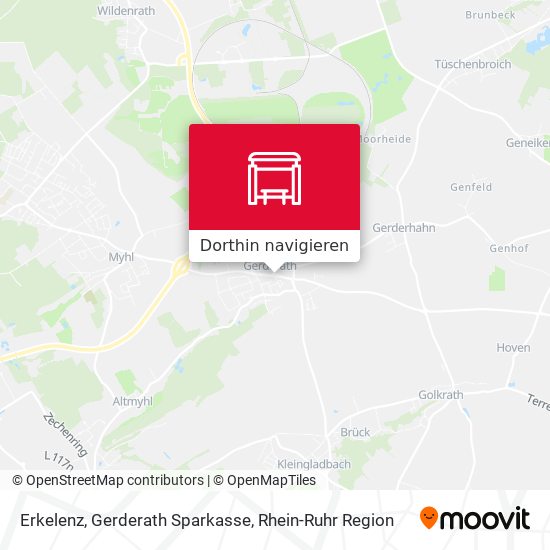 Erkelenz, Gerderath Sparkasse Karte