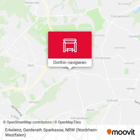 Erkelenz, Gerderath Sparkasse Karte