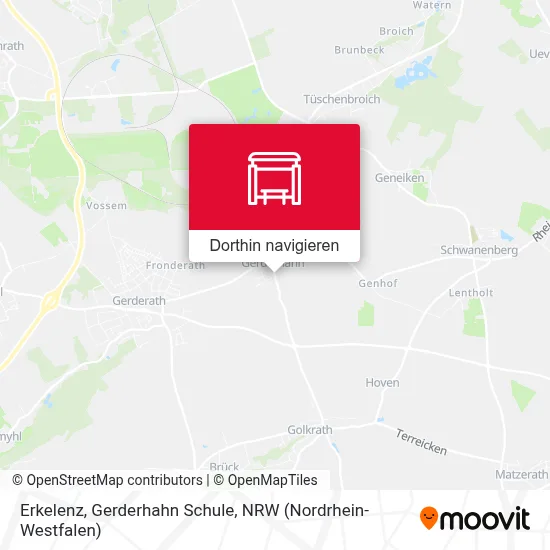 Erkelenz, Gerderhahn Schule Karte