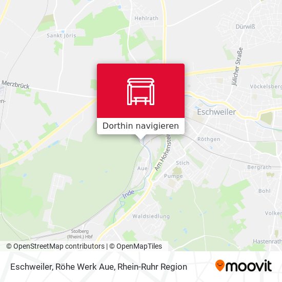 Eschweiler, Röhe Werk Aue Karte