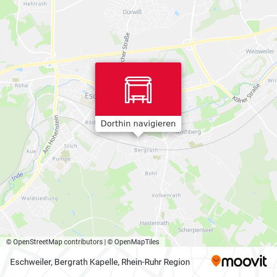 Eschweiler, Bergrath Kapelle Karte