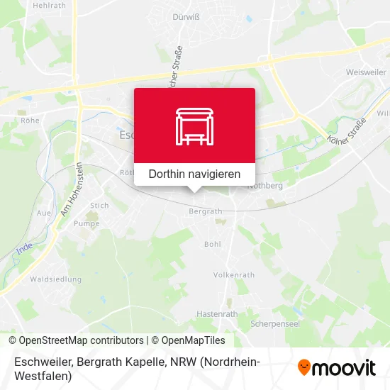 Eschweiler, Bergrath Kapelle Karte