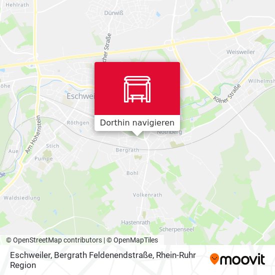 Eschweiler, Bergrath Feldenendstraße Karte