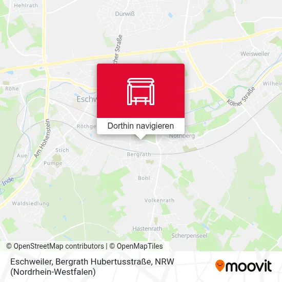 Eschweiler, Bergrath Hubertusstraße Karte