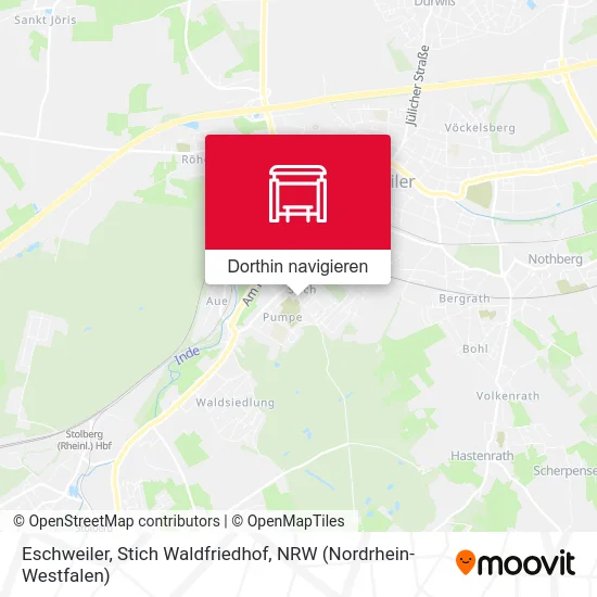 Eschweiler, Stich Waldfriedhof Karte