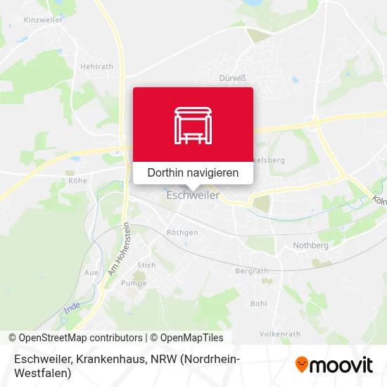 Eschweiler, Krankenhaus Karte