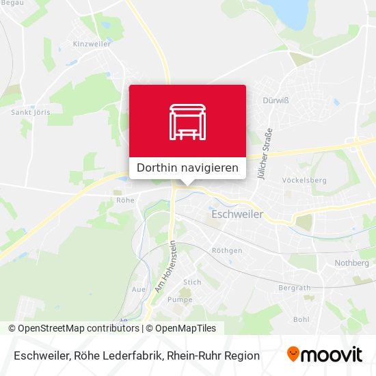 Eschweiler, Röhe Lederfabrik Karte