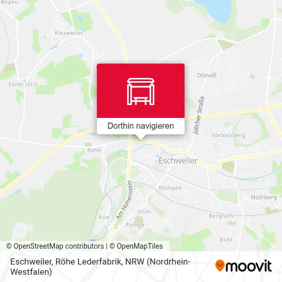 Eschweiler, Röhe Lederfabrik Karte