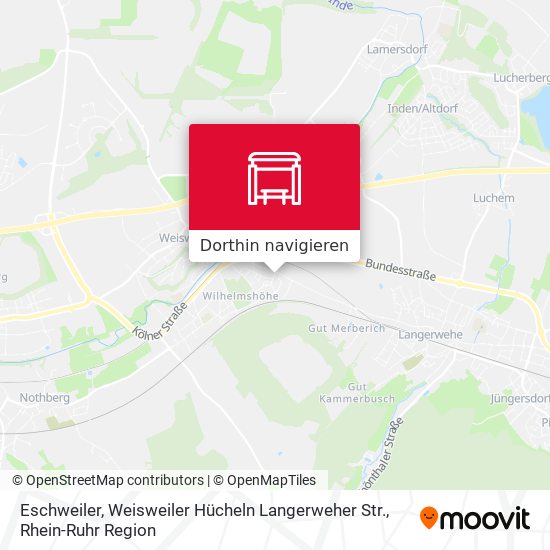 Eschweiler, Weisweiler Hücheln Langerweher Str. Karte