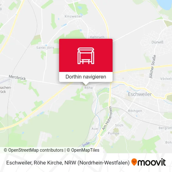 Eschweiler, Röhe Kirche Karte