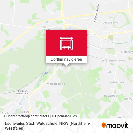 Eschweiler, Stich Waldschule Karte