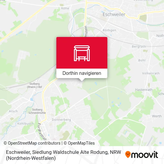 Eschweiler, Siedlung Waldschule Alte Rodung Karte