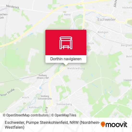 Eschweiler, Pumpe Steinkohlenfeld Karte