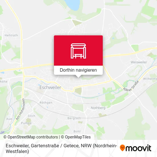 Eschweiler, Gartenstraße / Getece Karte