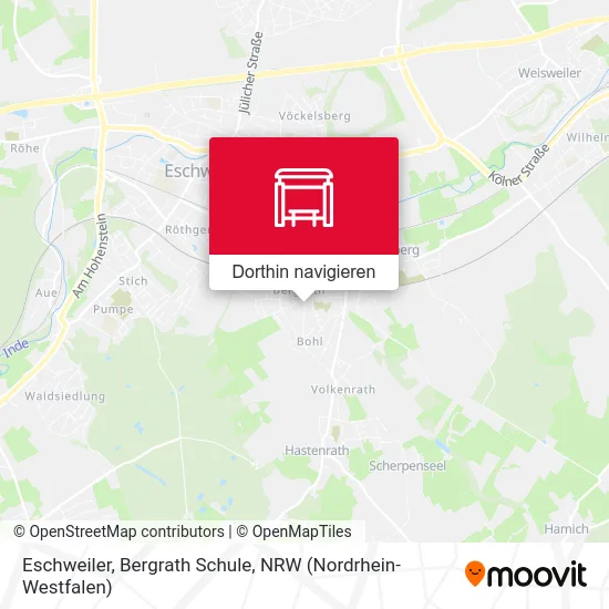 Eschweiler, Bergrath Schule Karte