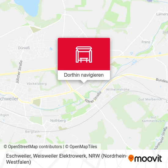 Eschweiler, Weisweiler Elektrowerk Karte