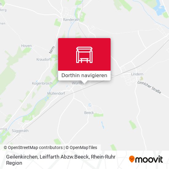Geilenkirchen, Leiffarth Abzw.Beeck Karte