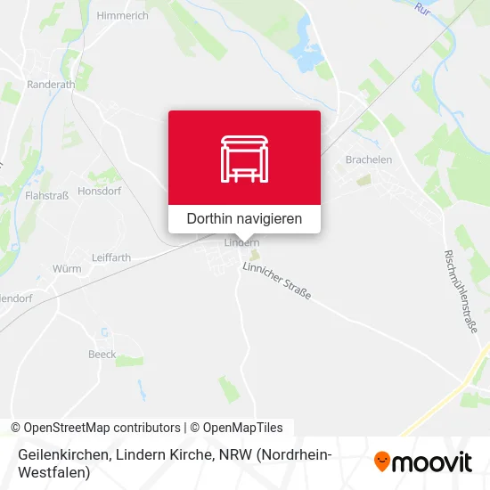 Geilenkirchen, Lindern Kirche Karte