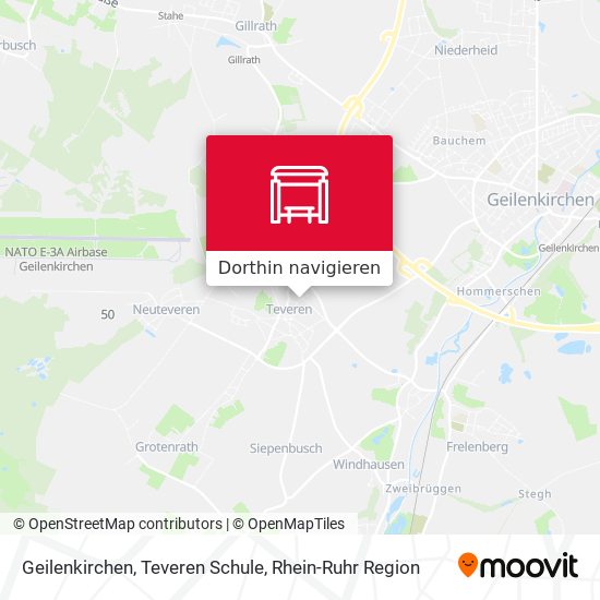 Geilenkirchen, Teveren Schule Karte