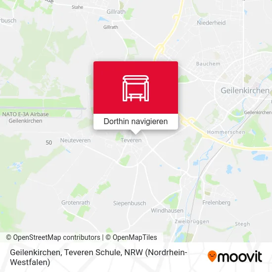 Geilenkirchen, Teveren Schule Karte