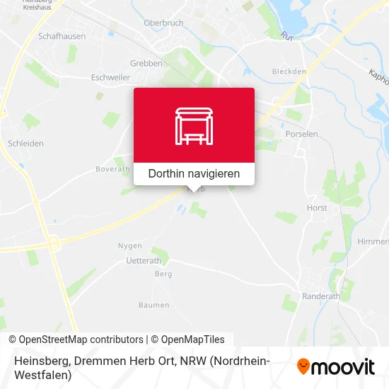 Heinsberg, Dremmen Herb Ort Karte