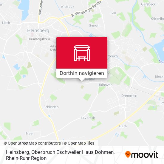 Heinsberg, Oberbruch Eschweiler Haus Dohmen Karte