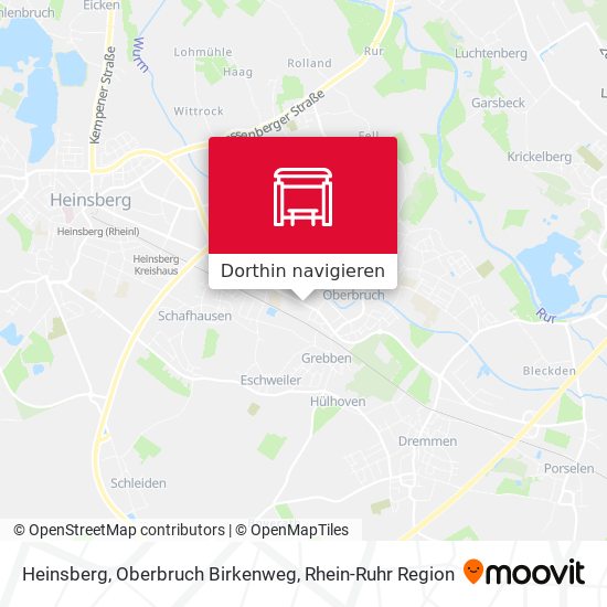 Heinsberg, Oberbruch Birkenweg Karte