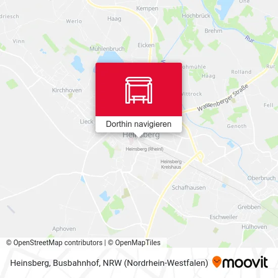 Heinsberg, Busbahnhof Karte