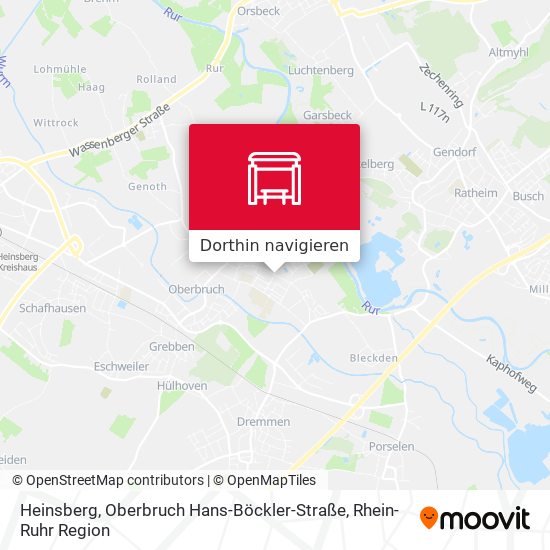 Heinsberg, Oberbruch Hans-Böckler-Straße Karte