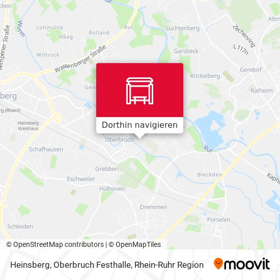 Heinsberg, Oberbruch Festhalle Karte
