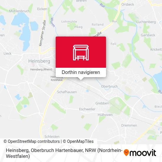 Heinsberg, Oberbruch Hartenbauer Karte