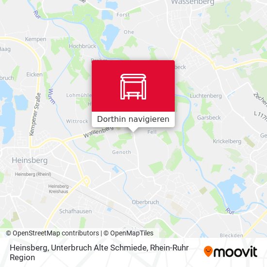 Heinsberg, Unterbruch Alte Schmiede Karte