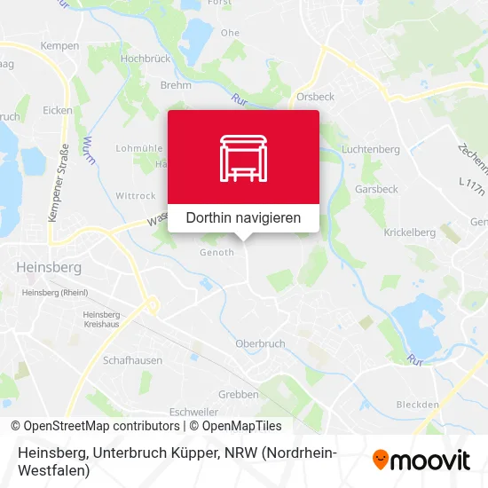 Heinsberg, Unterbruch Küpper Karte