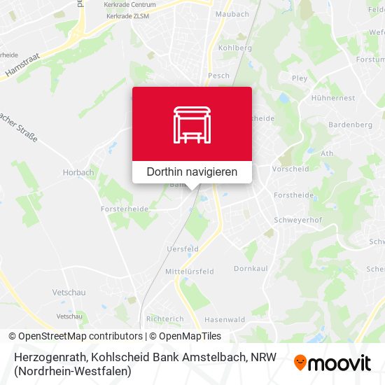 Herzogenrath, Kohlscheid Bank Amstelbach Karte
