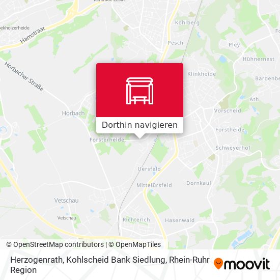 Herzogenrath, Kohlscheid Bank Siedlung Karte