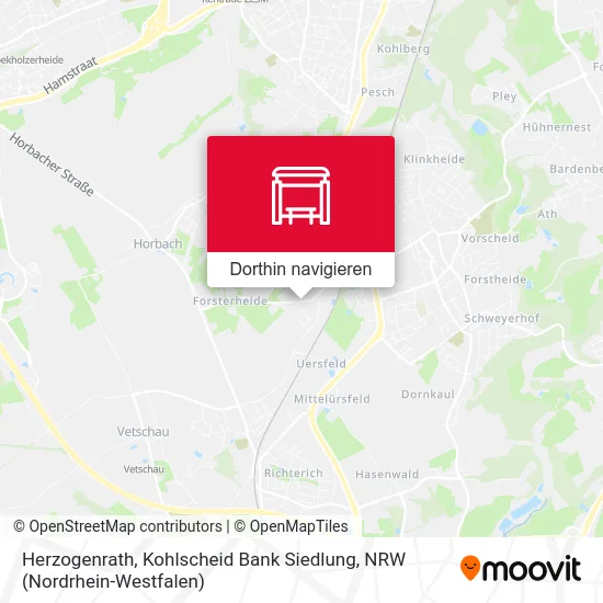 Herzogenrath, Kohlscheid Bank Siedlung Karte